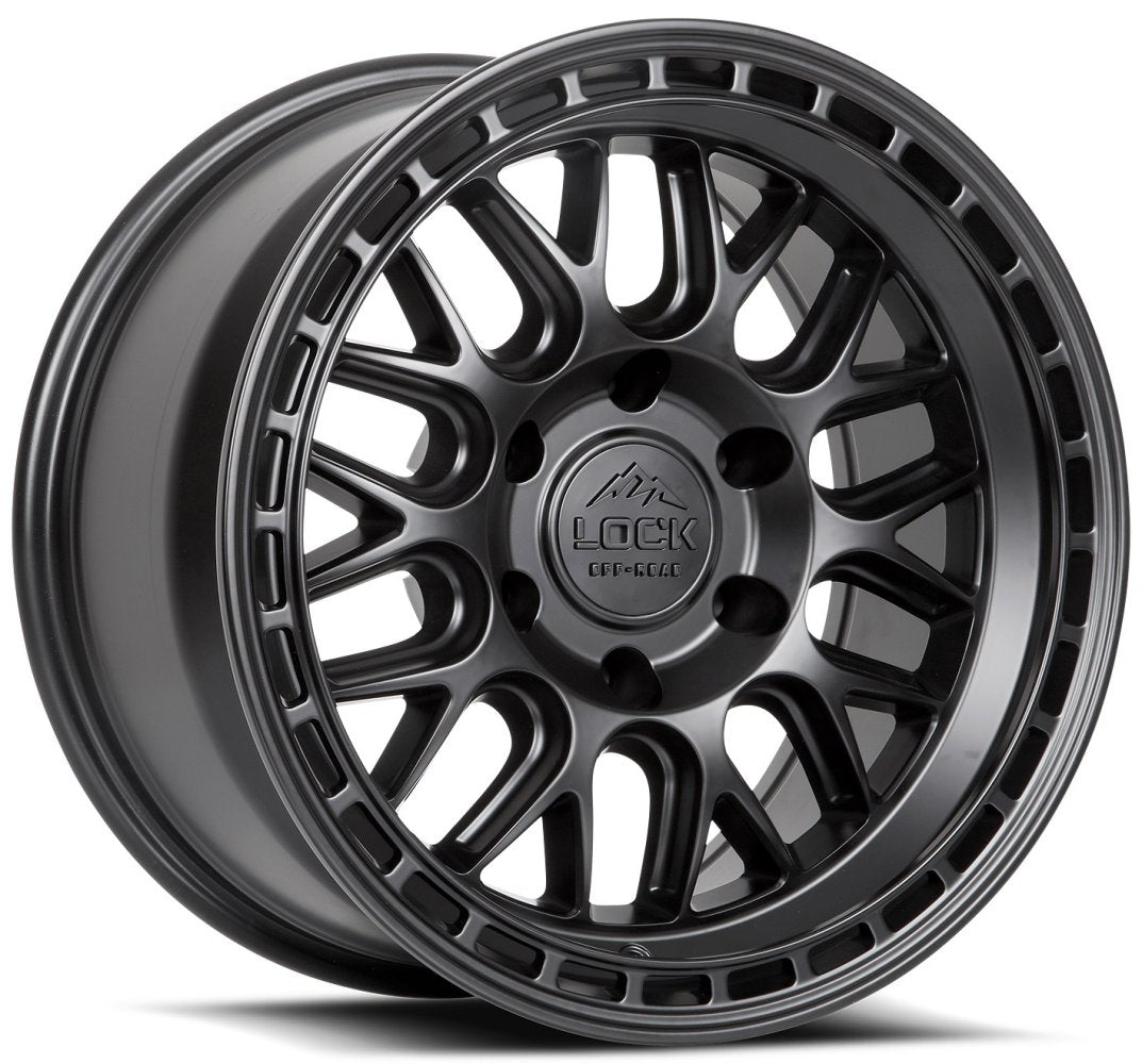 17x9 Lock Off-Road Onyx Matte Black 5x5/127 1mm - Flex Offroad