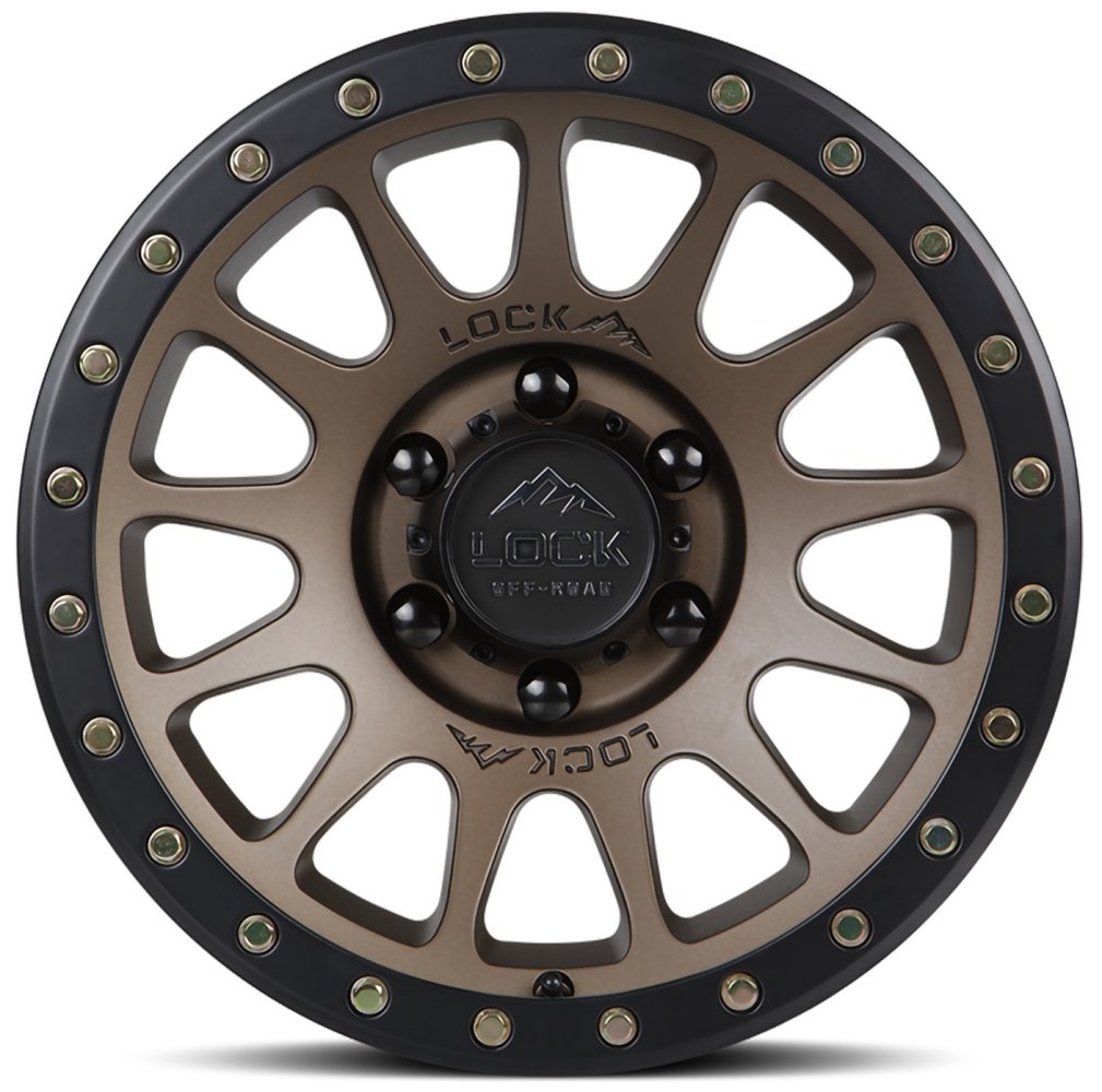 20x9 Lock Off-Road Yosemite Matte Bronze w/ Matte Black Ring 6x135 18mm - Flex Offroad