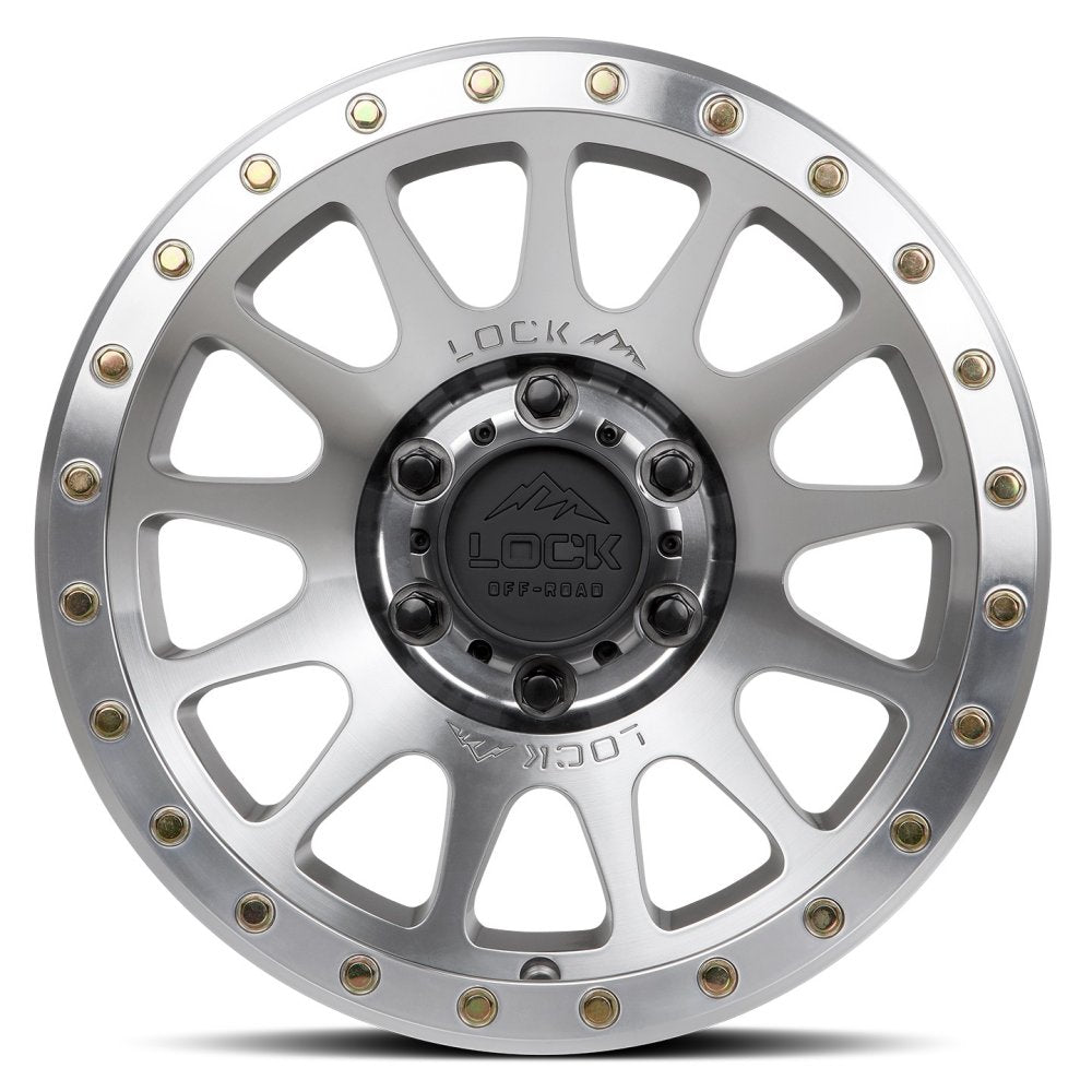 17x9 Lock Off-Road Yosemite Machine w/ Clear Coat 5x5/127 0mm - Flex Offroad