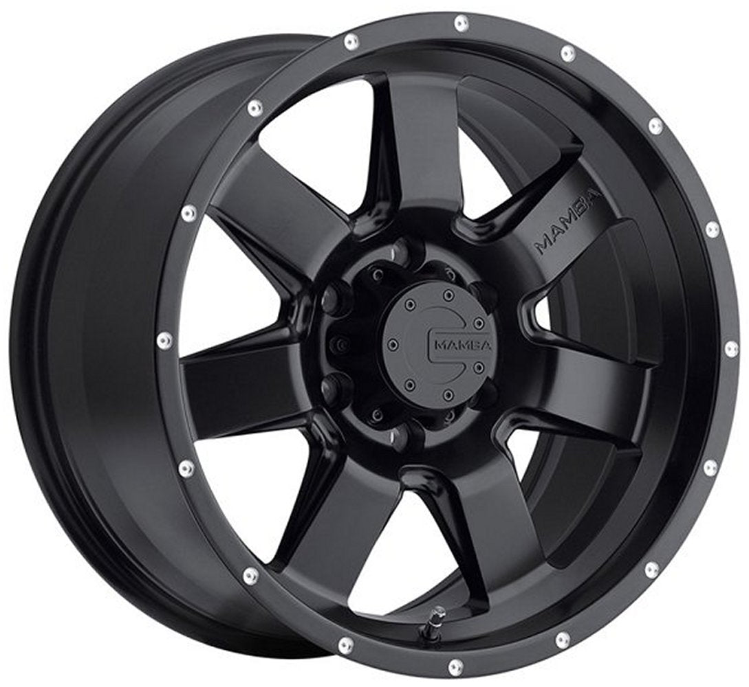 18x9 Mamba Off-Road M14 Matte Black w/ Drilled Holes 6x5.5/139.7 -12mm - Flex Offroad