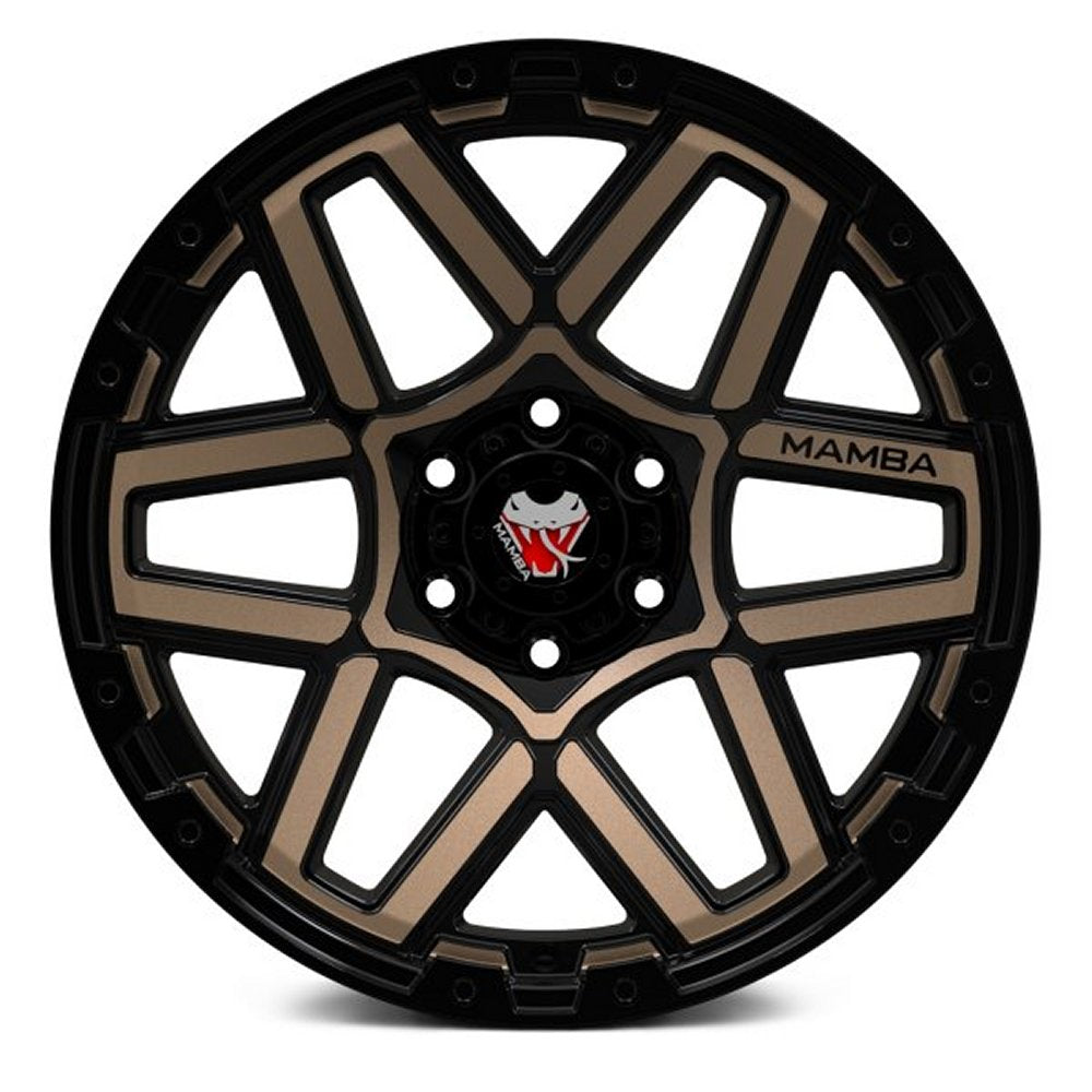20x9 Mamba Off-Road M23 Matte Black w/ Bronze Face 6x5.5/139.7 -12mm - Flex Offroad