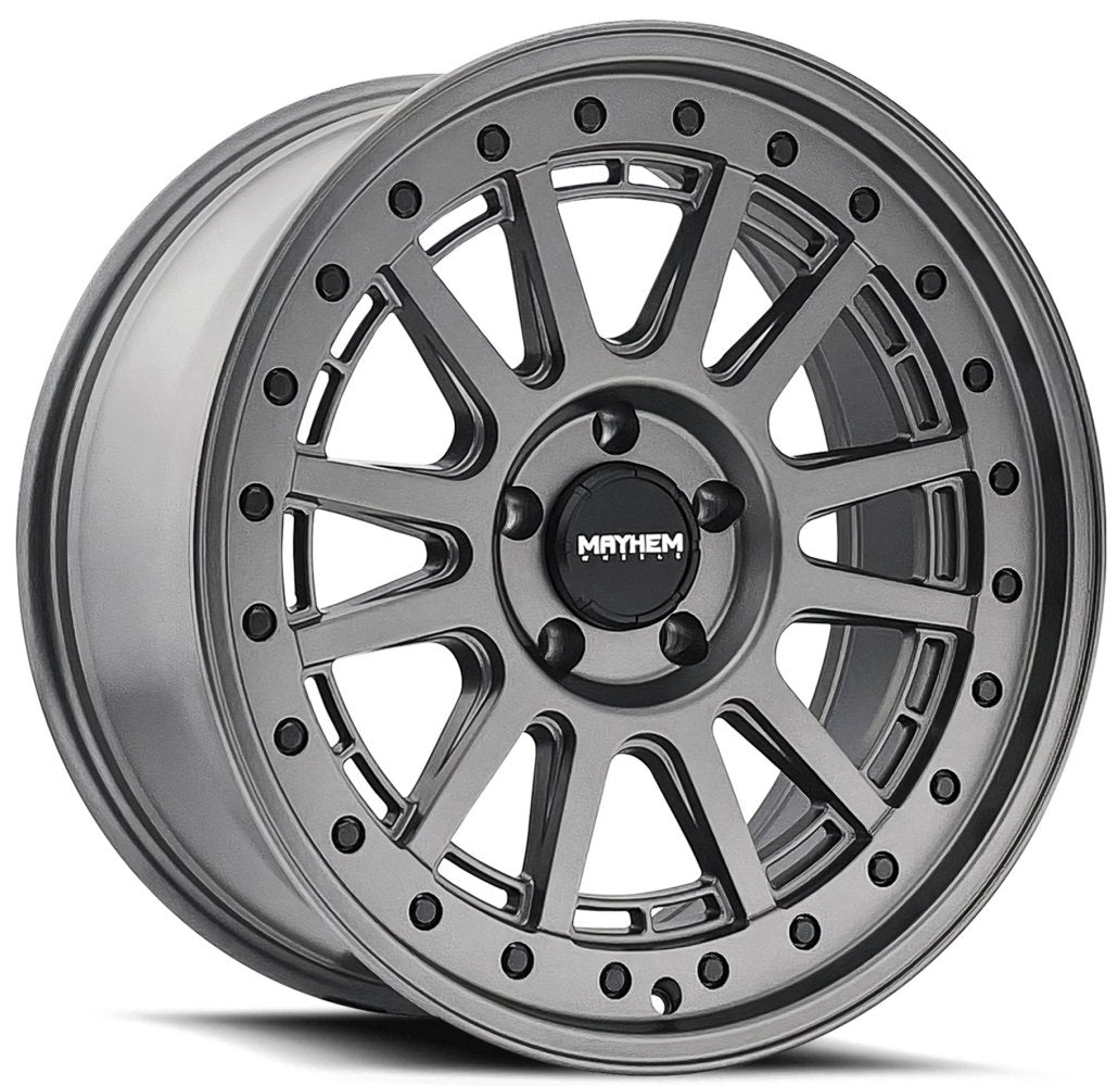 17x9 Mayhem Compass 8305 Matte Gunmetal 5x5/127 -6mm - Flex Offroad