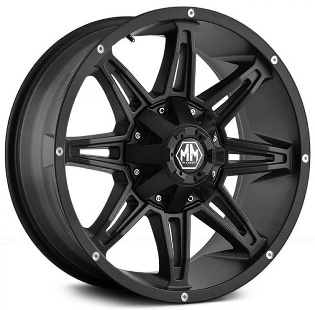 18x9 Mayhem Rampage 8090MB Matte Black 6x135 6x5.5/139.7 18mm - Flex Offroad