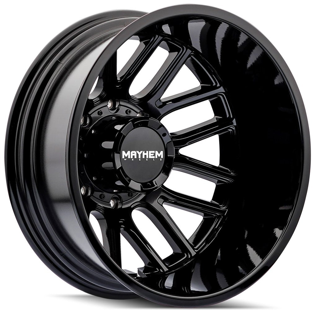 20x8.25 Mayhem Cogent Dually Rear 8107D Gloss Black 8X210 -192MM 154.2.0 C.B. - Flex Offroad