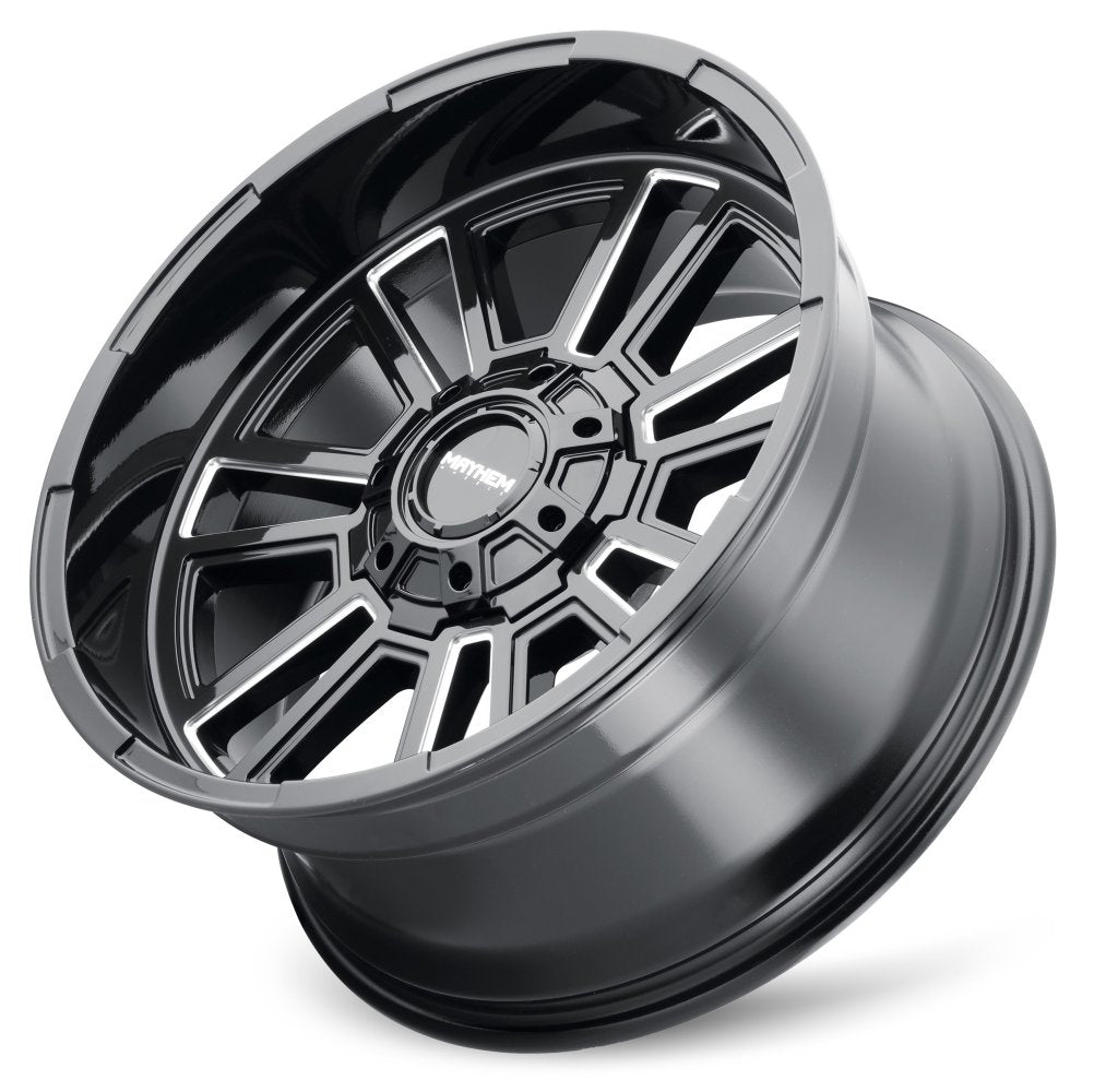 20x9 Mayhem Apollo 8115 Gloss Black Milled 6x135 6x5.5/139.7 18mm