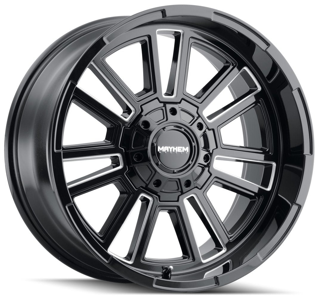 20x9 Mayhem Apollo 8115 Gloss Black Milled 6x135 6x5.5/139.7 18mm