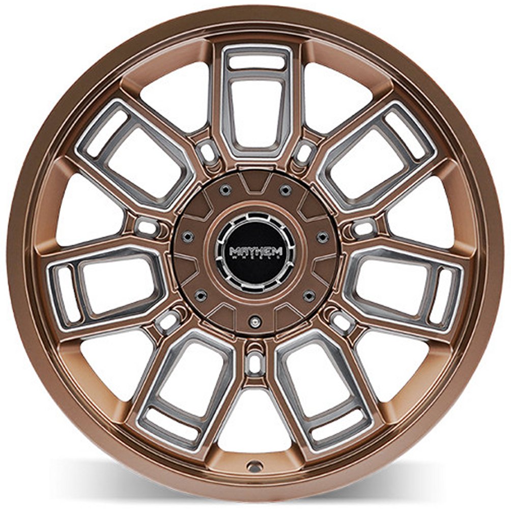 20x9 Mayhem Ordinance 8118 Matte Bronze Milled 6x135 6x5.5/139.7 0mm - Flex Offroad
