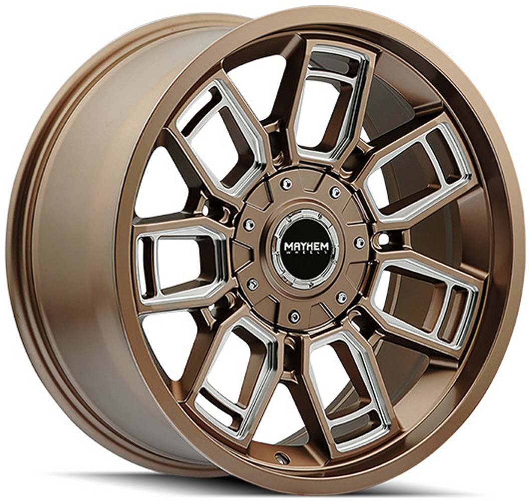 20x9 Mayhem Ordinance 8118 Matte Bronze Milled 6x135 6x5.5/139.7 0mm - Flex Offroad
