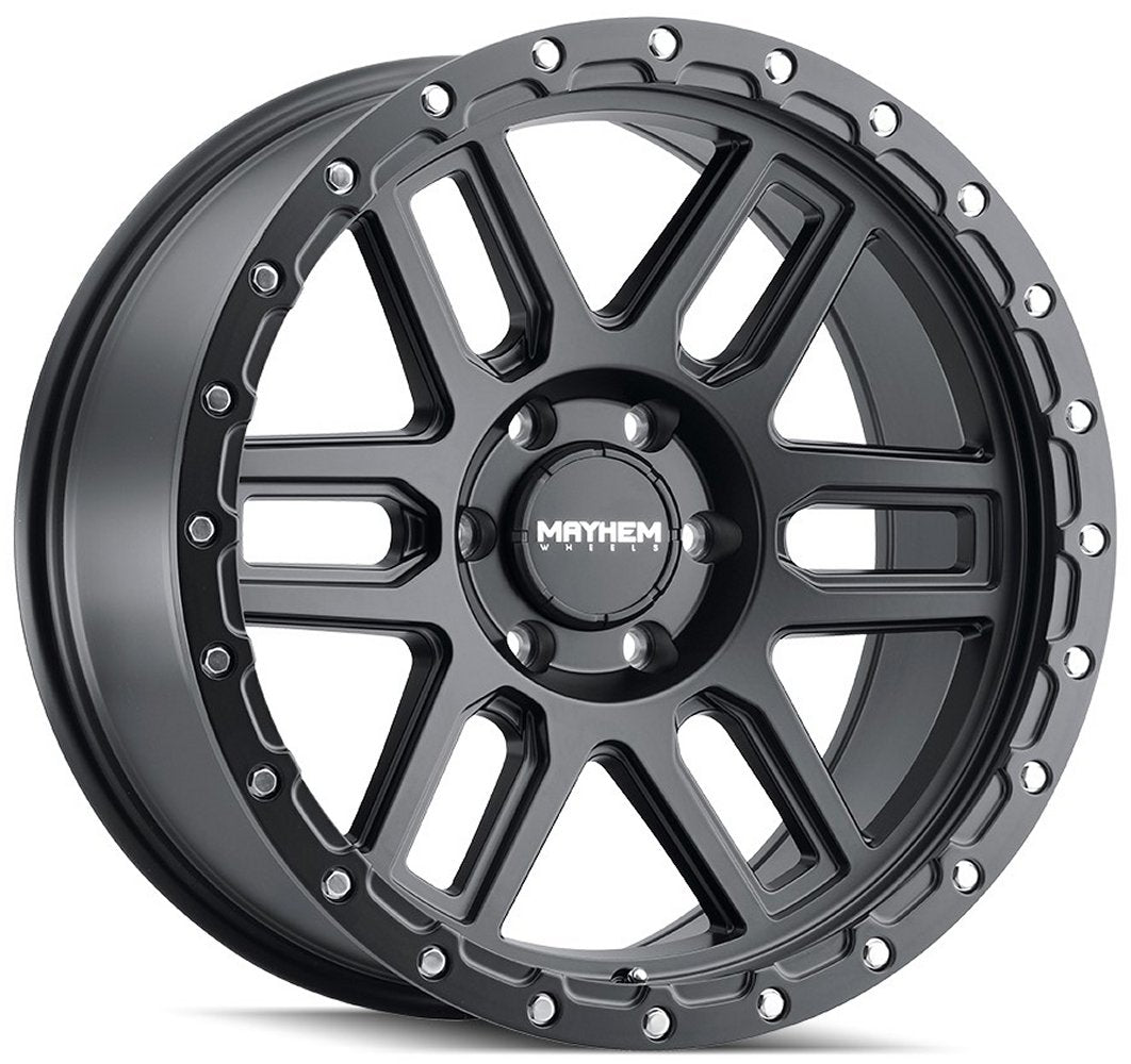 17x9 Mayhem Delta 8304 Matte Black w/ Matte Black Lip 6x5.5/139.7 0mm - Flex Offroad