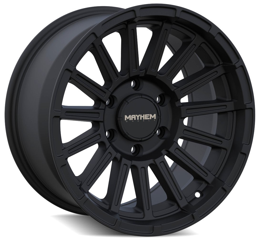 17x9 Mayhem Granite 8309 Satin Black 6x5.5/139.7 0mm - Flex Offroad