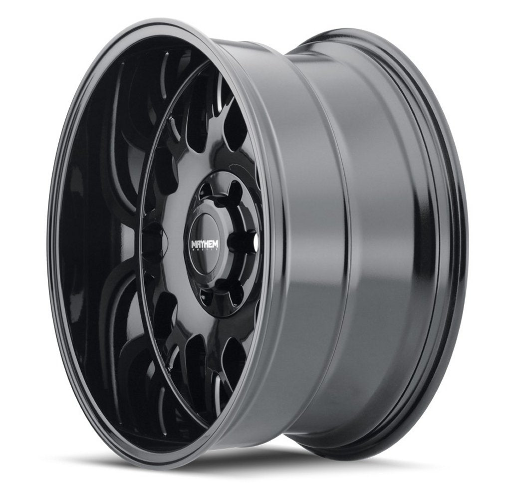 20x9 Mayhem Tripwire 8110BM Gloss Black w/ Milled Spokes 8x6.5/165 0mm - Flex Offroad