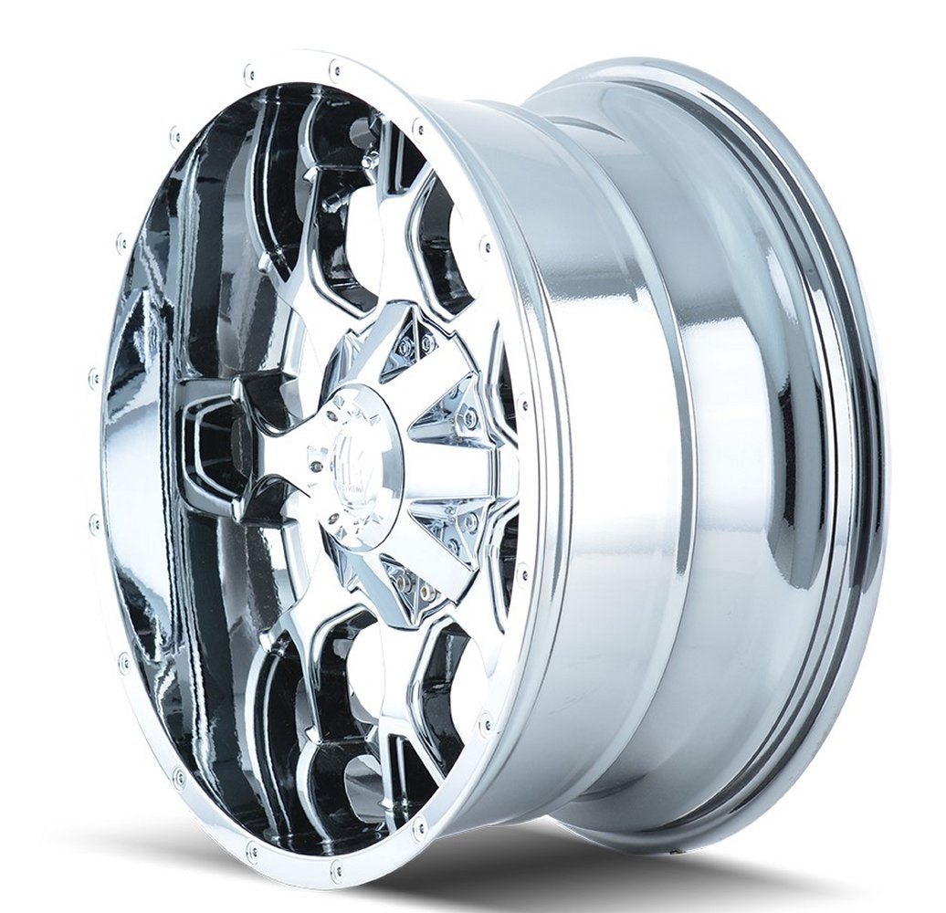 18x9 Mayhem Warrior 8015C Chrome 5x4.5/114.3 5x5/127 18mm