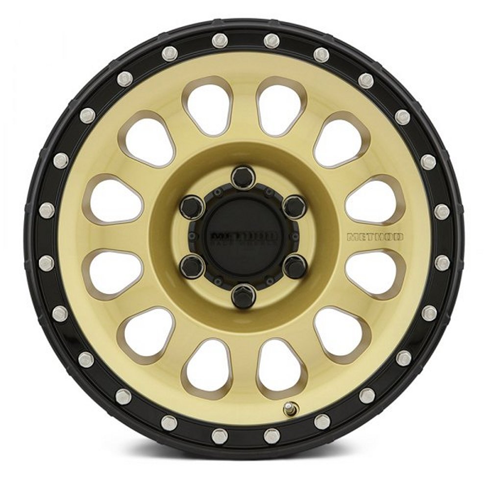 17x8.5 Method Race MR315 Gold w/ Black Street Lock Lip 6x5.5/139.7 0mm - Flex Offroad