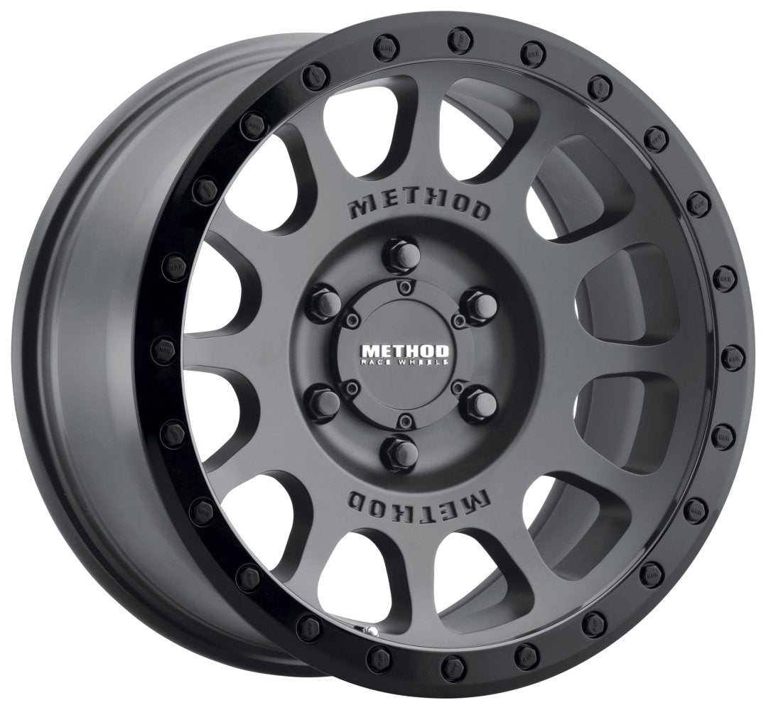 17x8.5 Method Race MR305 NV Matte Black w/ Gloss Black Lip 6x5.5/139.7 25mm