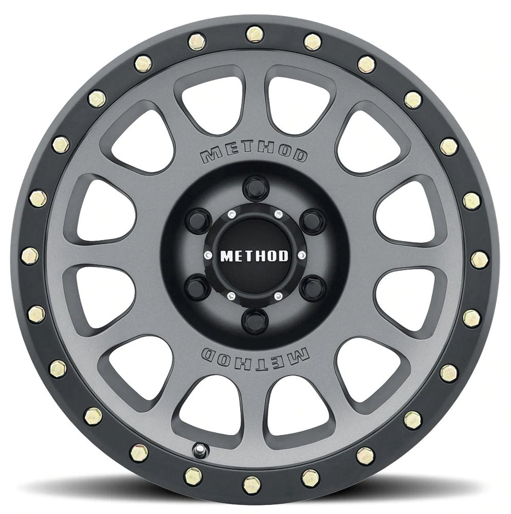 17x8.5 Method Race MR305 NV Titanium w/ Matte Black Lip 6x5.5/139.7 25mm