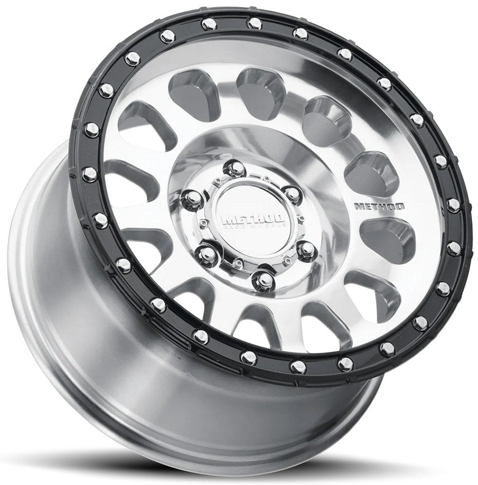 17x8.5 Method Race MR315 Polished w/ Gloss Black Lip 6x135 0mm