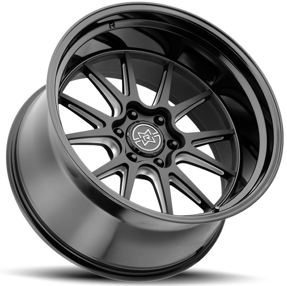 22x12 Method Race MR802 Raised Double Black Milled (* May Require Trimming) 6x135 -40mm - Flex Offroad