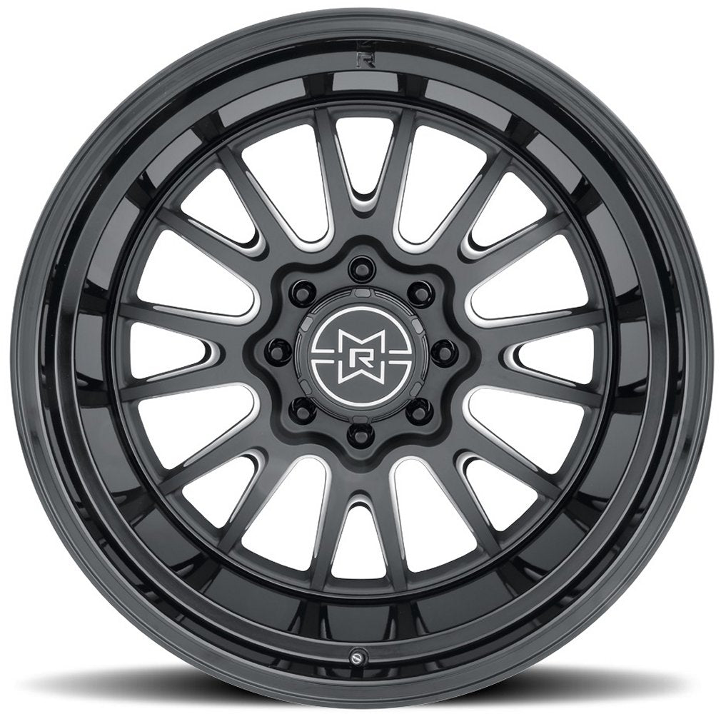 22x12 Method Race MR802 Raised Double Black Milled (* May Require Trimming) 8x170 -40mm - Flex Offroad