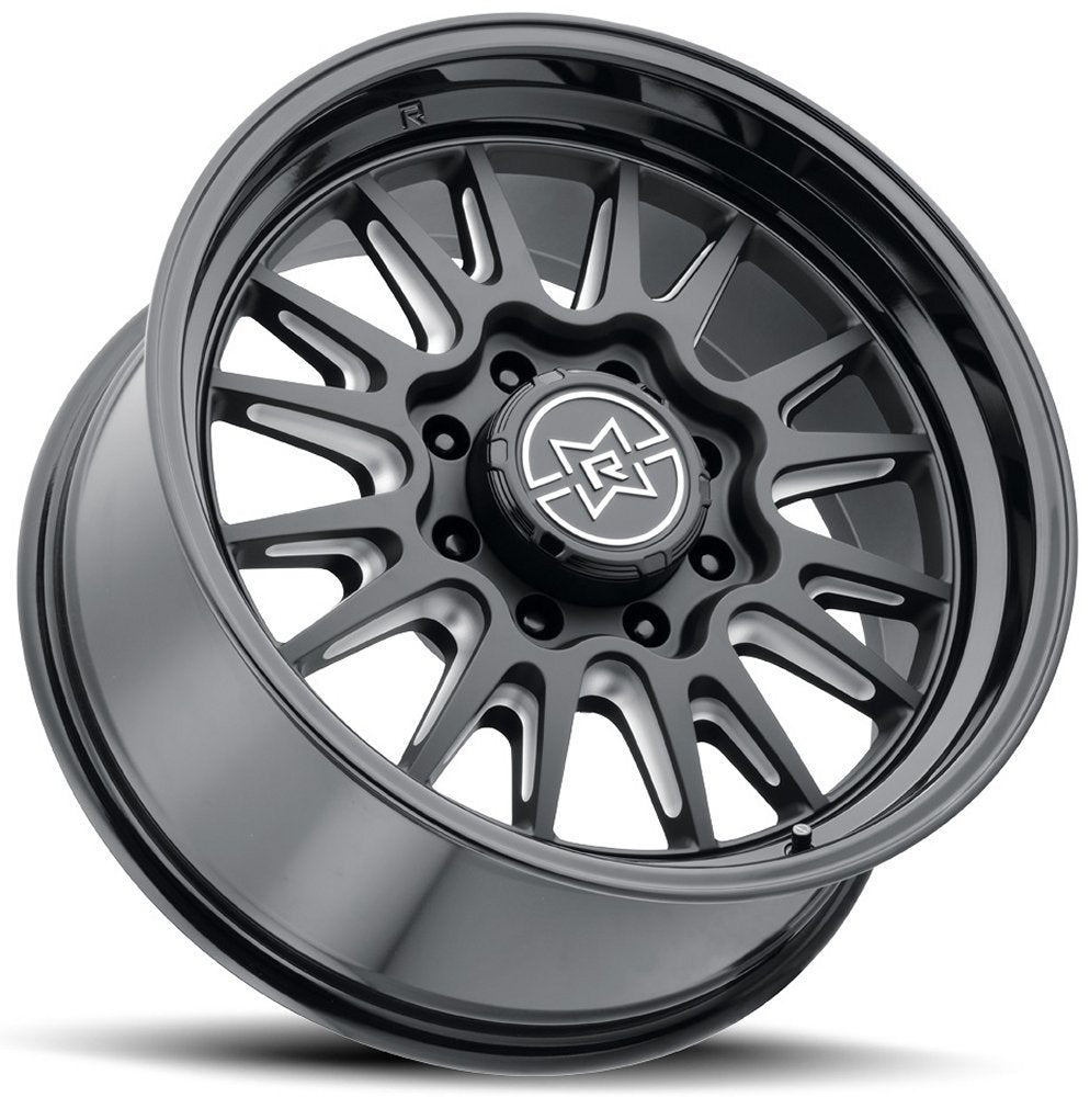 20x9 Method Race MR802 Raised Double Black Milled 8x180 -12mm - Flex Offroad