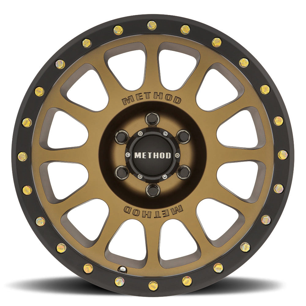 17x8.5 Method Race MR305 NV Bronze w/ Matte Black Street Lock Lip 6x5.5/139.7 0mm - Flex Offroad