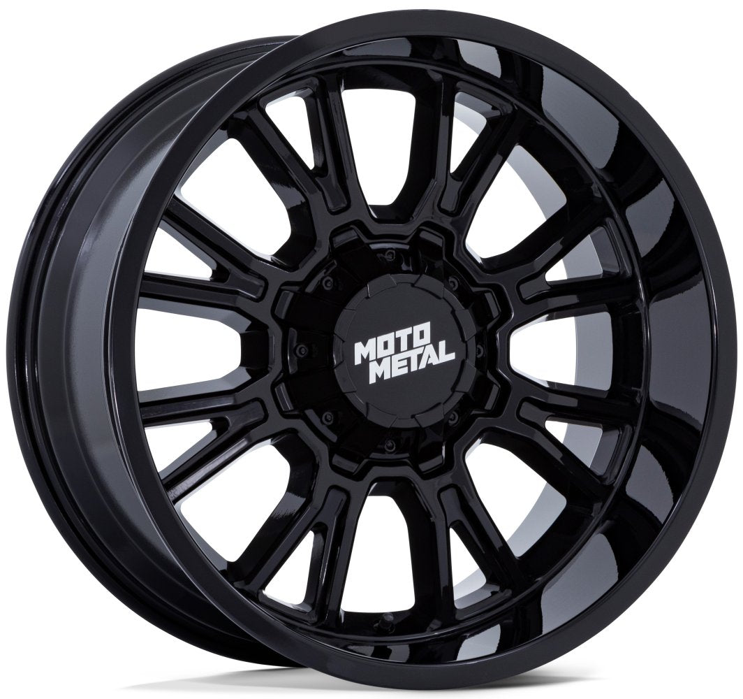 (Clearance - No Returns) 17x9 Moto Metal MO810 Gloss Black 5x5/127 5x5.5/139.7 1mm - Flex Offroad