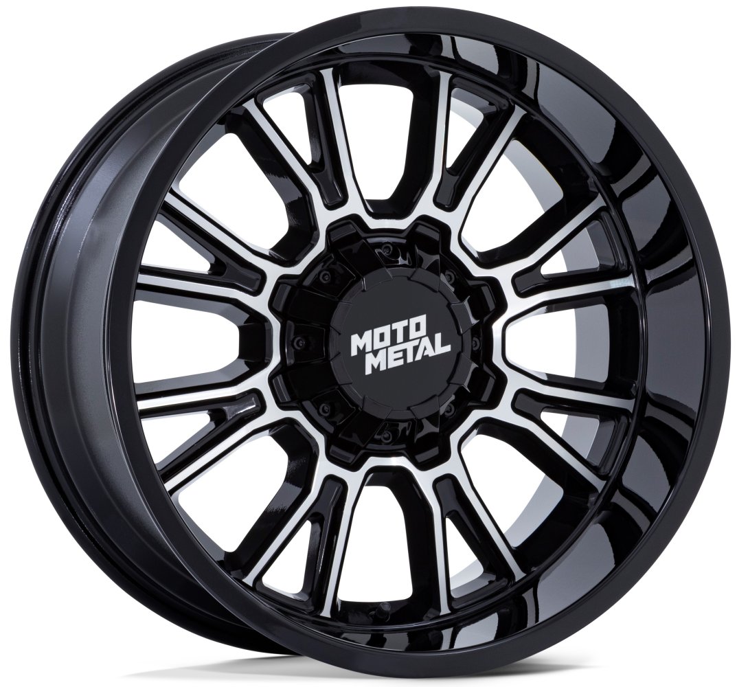 (Clearance - No Returns) 20x10 Moto Metal MO810 Gloss Black Machine 8x170 -18mm