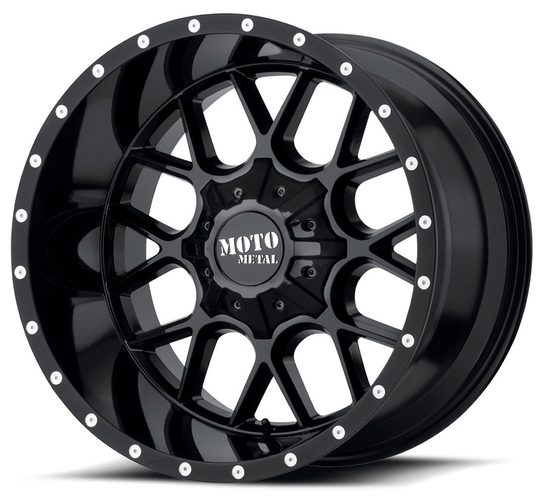 (Clearance - No Returns) 20x10 Moto Metal MO986 Gloss Black 5x5/127 5x5.5/139.7 -18mm