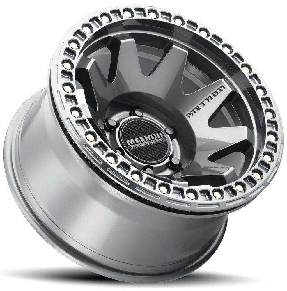17x9 Method Race MR108 Beadlock Gloss Titanium 6x5.5/139.7 -44mm - Flex Offroad