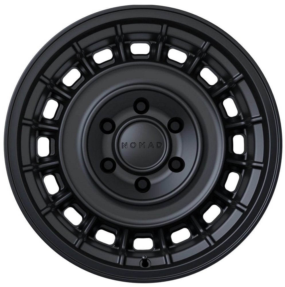 (Clearance - No Returns) 17x8.5 Nomad Off-Road 502 Arvo Satin Black (Flow Form) 6x120 0mm