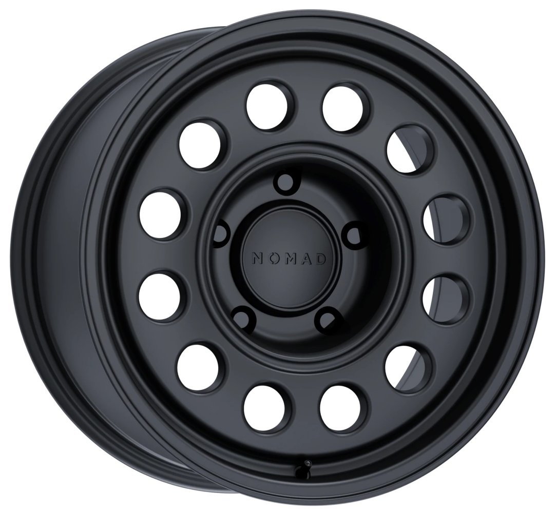 (Clearance - No Returns) 17x7.5 Nomad Off-Road 501 Convoy Satin Black (Flow Form) 5x160 50mm - Flex Offroad