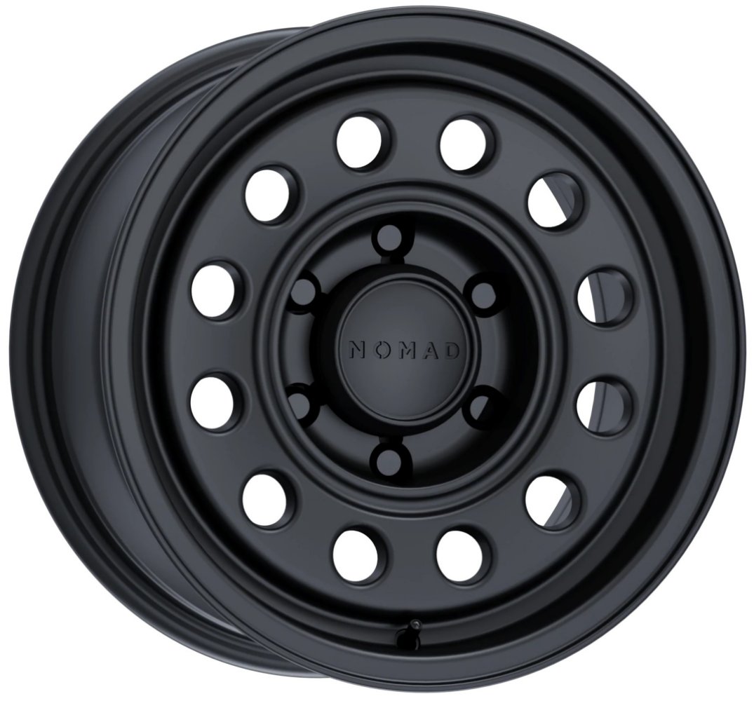 (Clearance - No Returns) 17x8.5 Nomad Off-Road 501 Convoy Satin Black (Flow Form) 6x135 -10mm - Flex Offroad