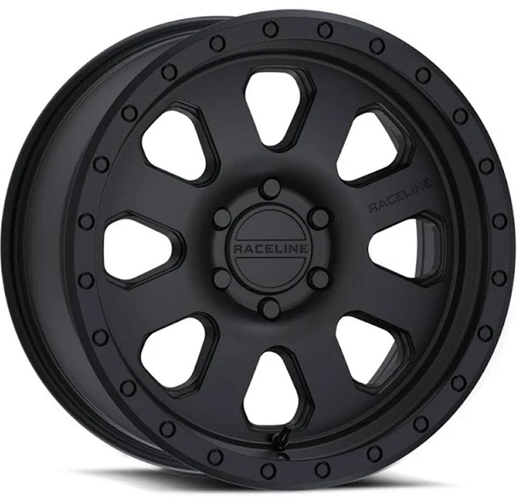 18x9 Raceline 959B Avenger 2.0 Satin Black (Simulated Beadlock) 6x5.5/139.7 0mm - Flex Offroad