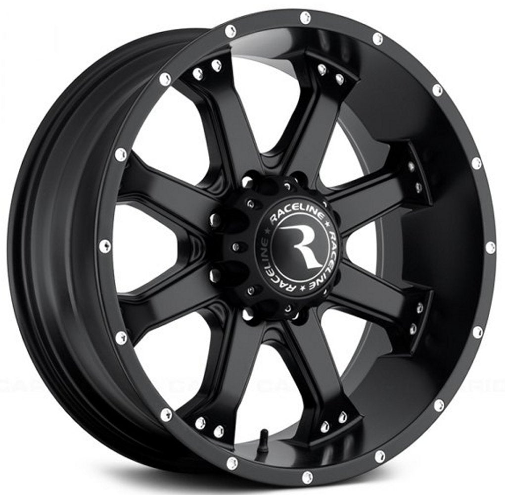 18X9 Raceline 991B Assault Black 8x6.5/165 18mm - Flex Offroad