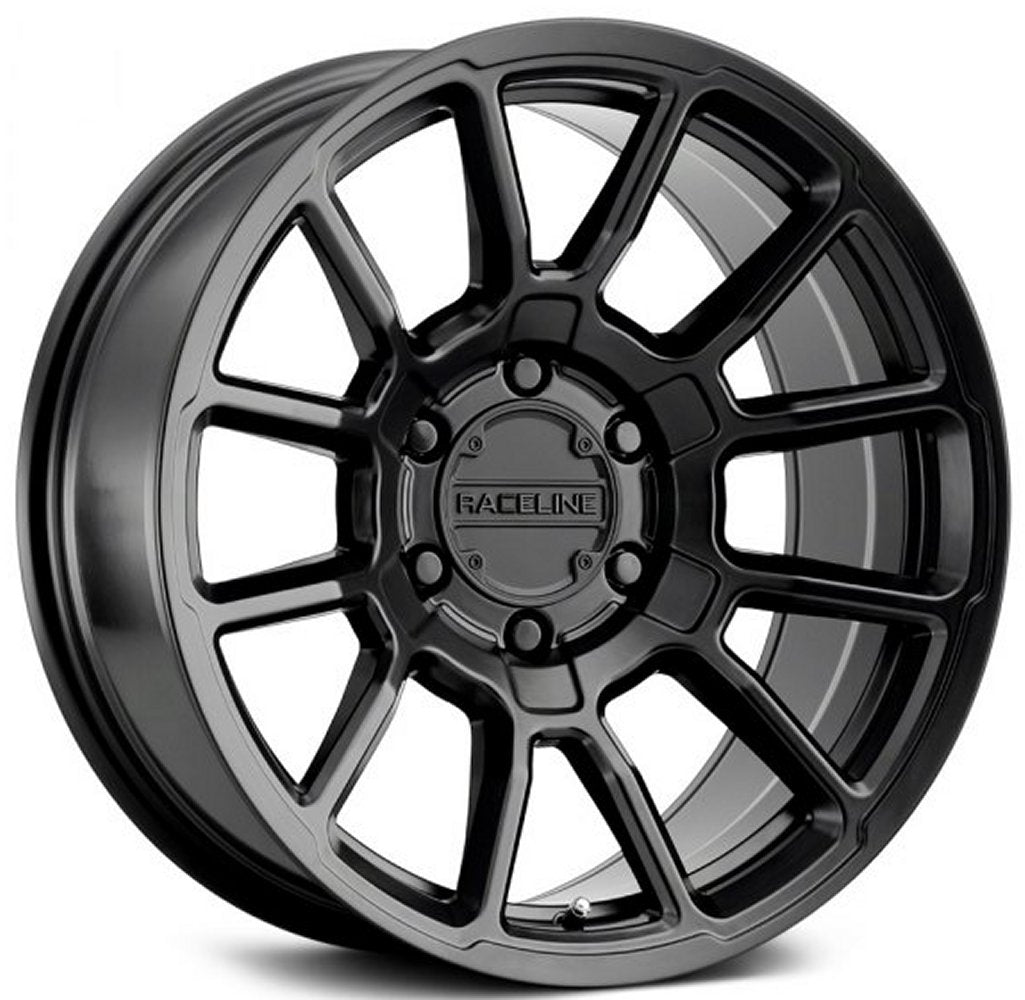 17x8.5 Raceline 950B Gauge Satin Black 5x5/127 18mm - Flex Offroad
