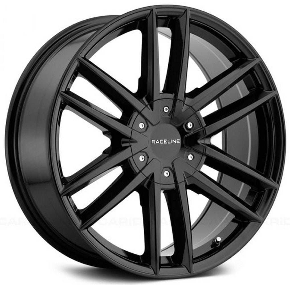 22x9.5 Raceline 158B Impulse Gloss Black 5x115 5x120 15mm - Flex Offroad