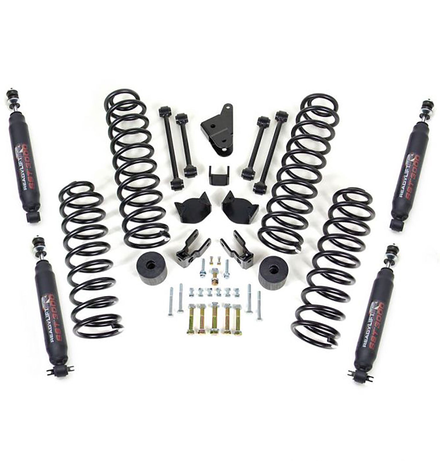 ReadyLIFT 4" Coil Spring Lift Kit w/ SST3000 Shocks 2007-2018 Jeep JK Wrangler 4WD 69-6401 - Flex Offroad