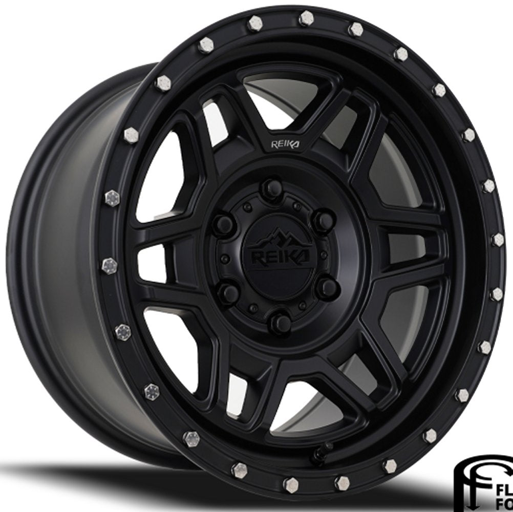 17x9 Reika R40 Trooper Satin Black (Flow Formed) 6x5.5/139.7 -12mm - Flex Offroad