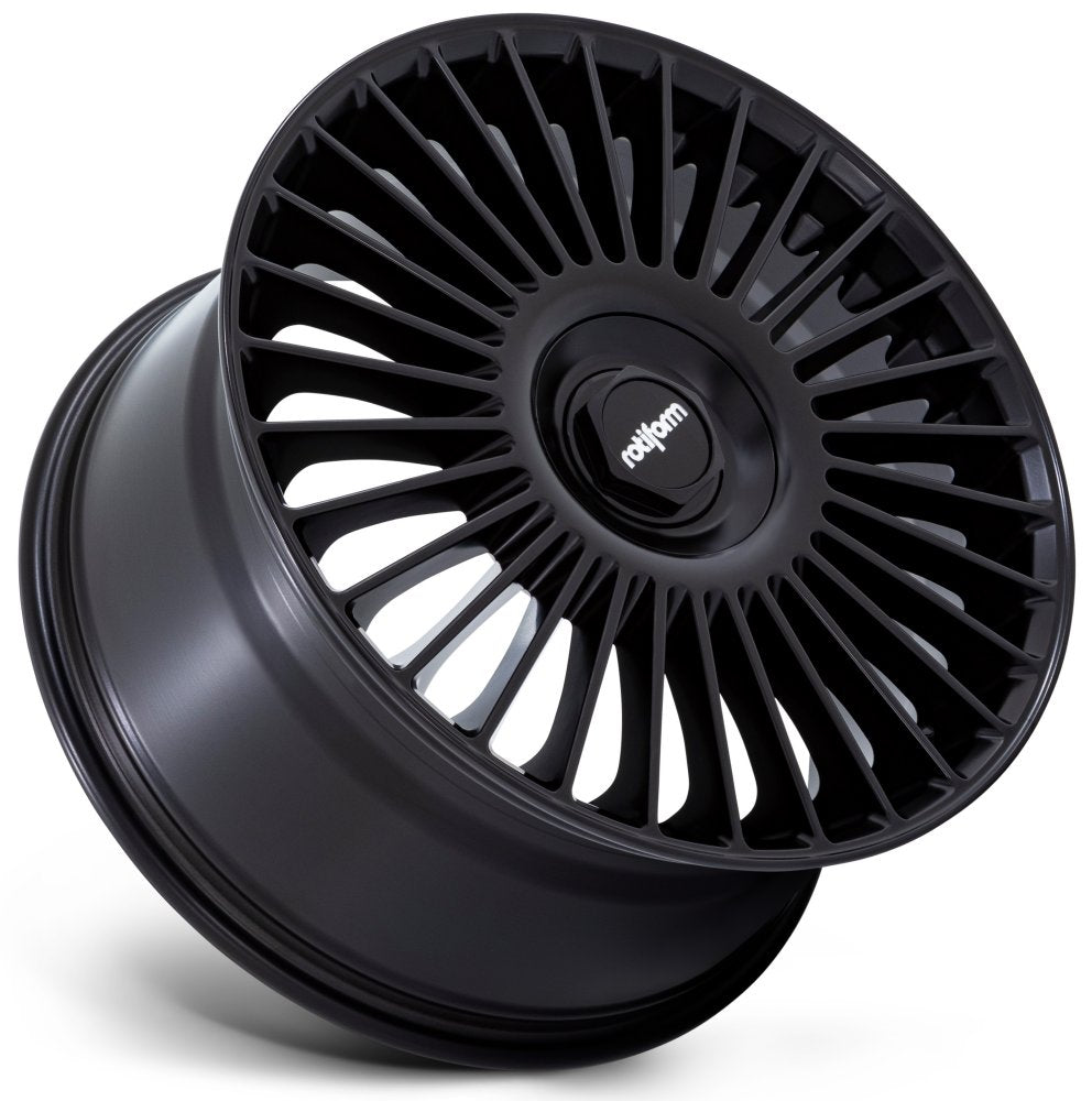 (Clearance - No Returns) 20X10 Rotiform GRZ Matte Black RC202 5x112 5x120 40mm