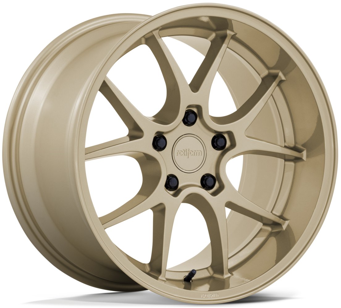 19X9.5 Rotiform LTN-J Gloss Gold RC207 5x112 30mm