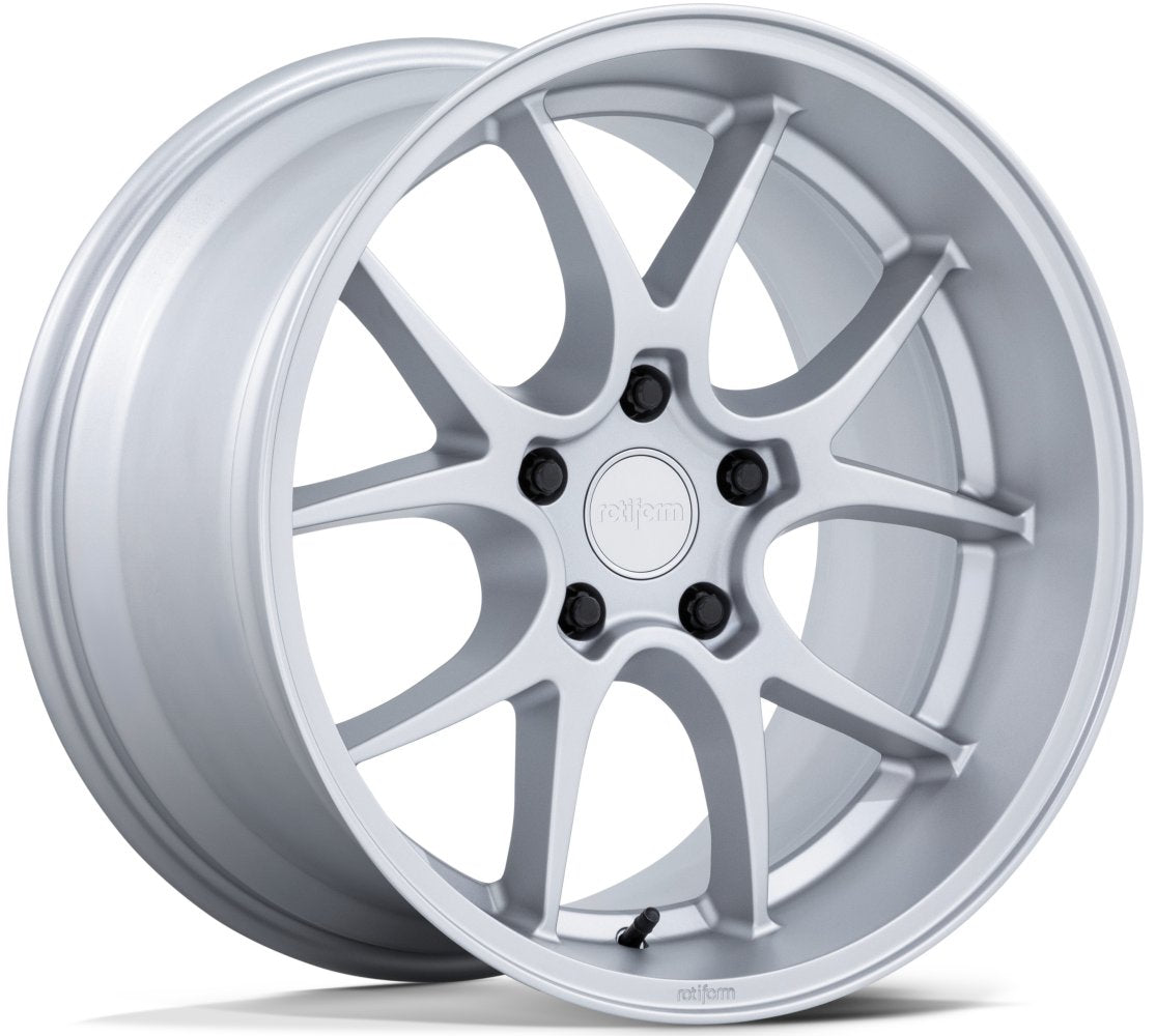 18X9.5 Rotiform LTN-J Matte Silver RC207 5x100 38mm
