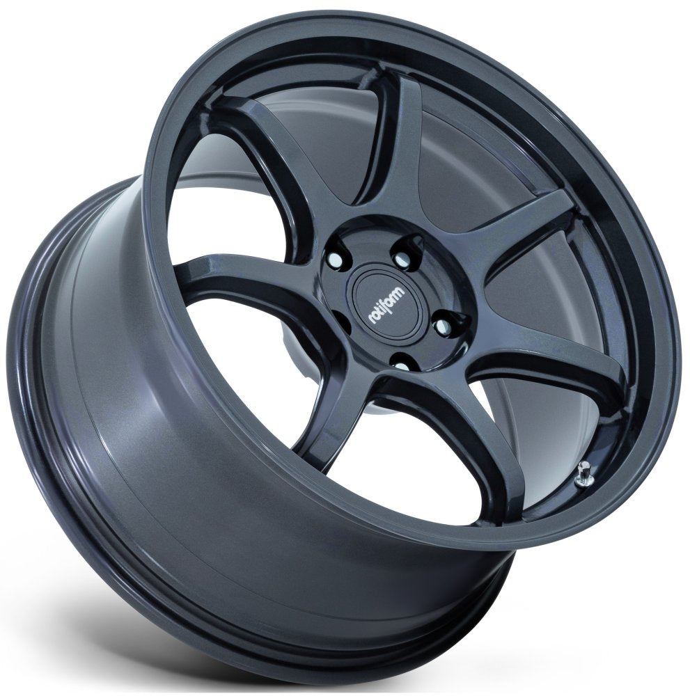 18X8.5 Rotiform LBPU Gloss Blue Gray RC208 5x4.5/114.3 35mm