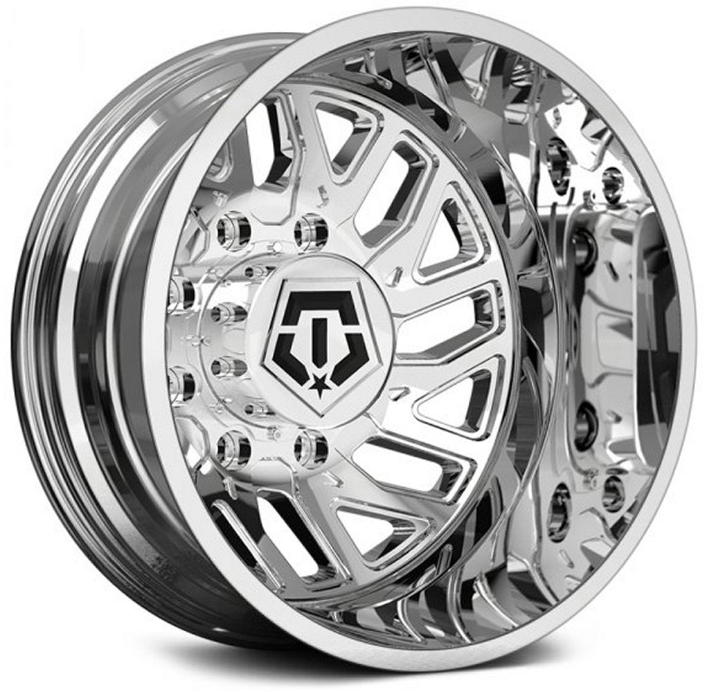 20x8.25 TIS Off-Road 544C Chrome Dually Rear Outer 8X200 -198MM 156.17 C.B. - Flex Offroad
