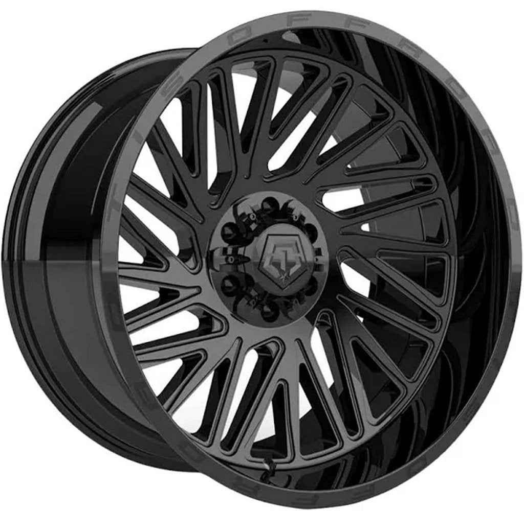 (Clearance - No Returns) 20x9 TIS Off-Road 553B Gloss Black 8x6.5/165 18mm - Flex Offroad