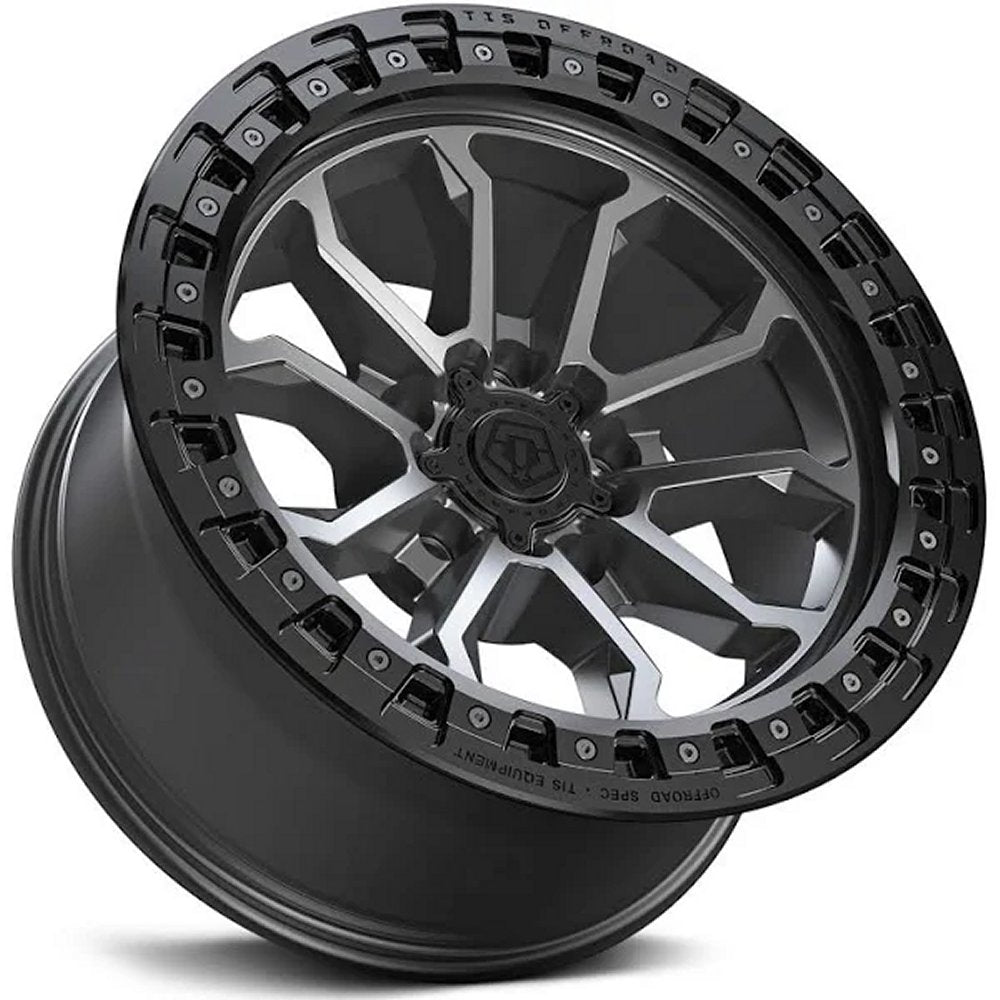 17x9 TIS Off-Road 556AB Satin Anthracite w/ Black Bead Ring 5x5/127 -13mm - Flex Offroad