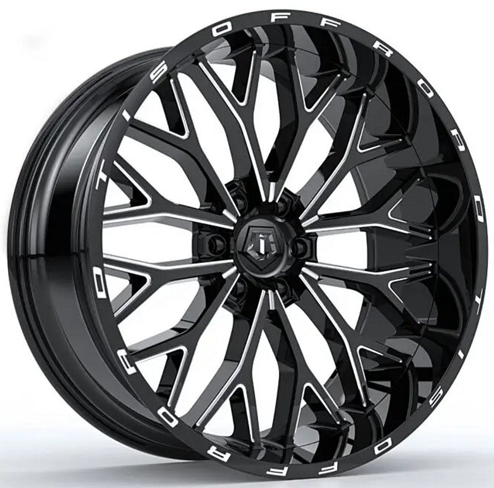20X10 TIS Off-Road 565BM Gloss Black Milled 6x135 -24mm - Flex Offroad