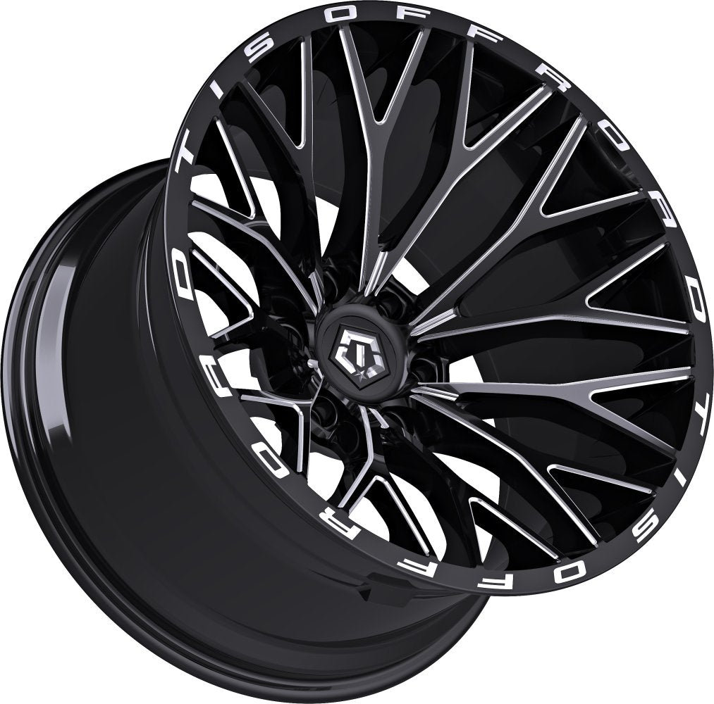 20X9 TIS Off-Road 566BM Gloss Black Milled 6x5.5/139.7 18mm - Flex Offroad