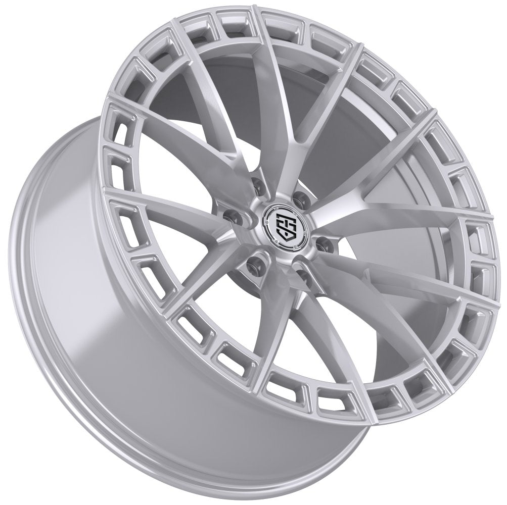 22X10 TIS Motorsports 504MB Silver Machined 6x5.5/139.7 24mm
