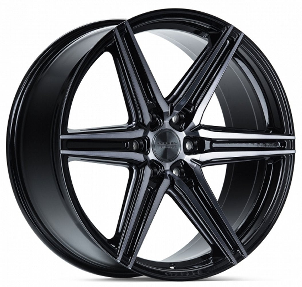 22x9.5 Vossen HF6-2 Gloss Black w/ Double Tint (Hybrid Forged) (Deep Concave) 6x5.5/139.7 20mm - Flex Offroad