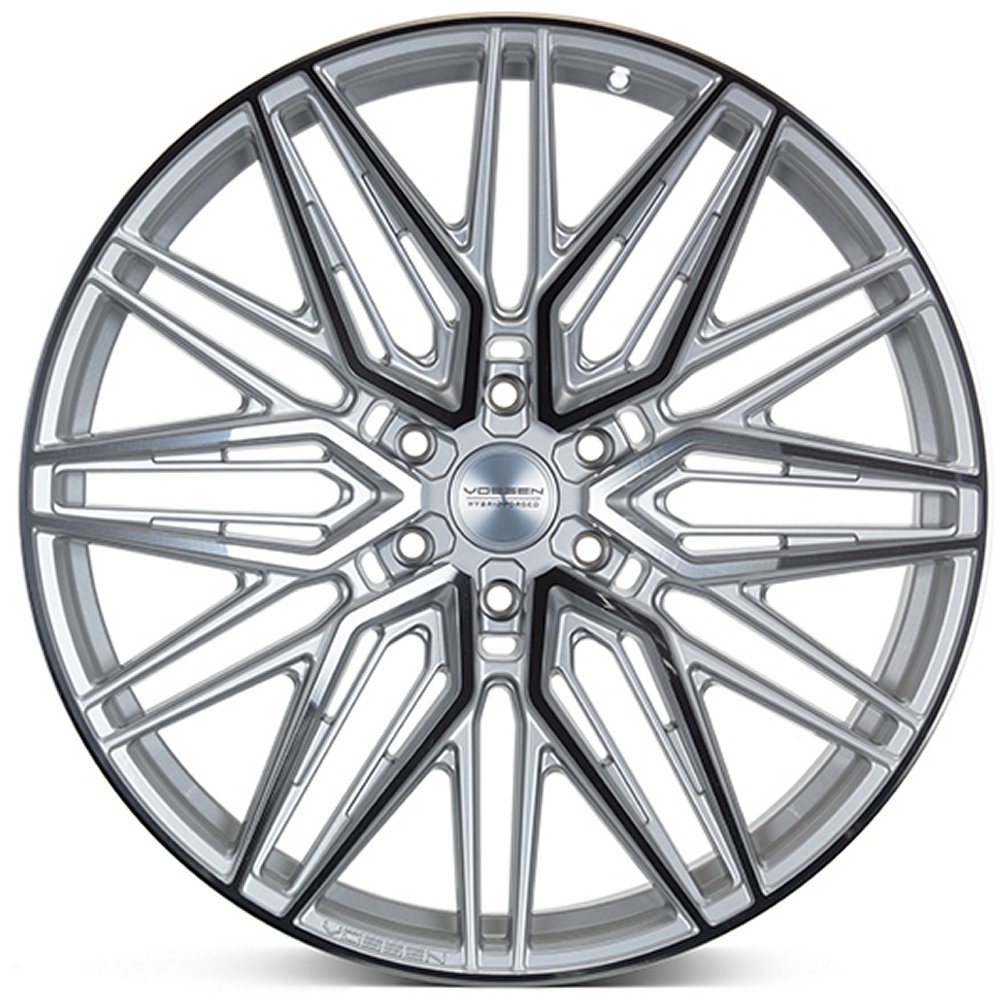 22x9.5 Vossen HF6-5 Silver Polished (Hybrid Forged) (Deep Concave) 6x5.5/139.7 20mm - Flex Offroad