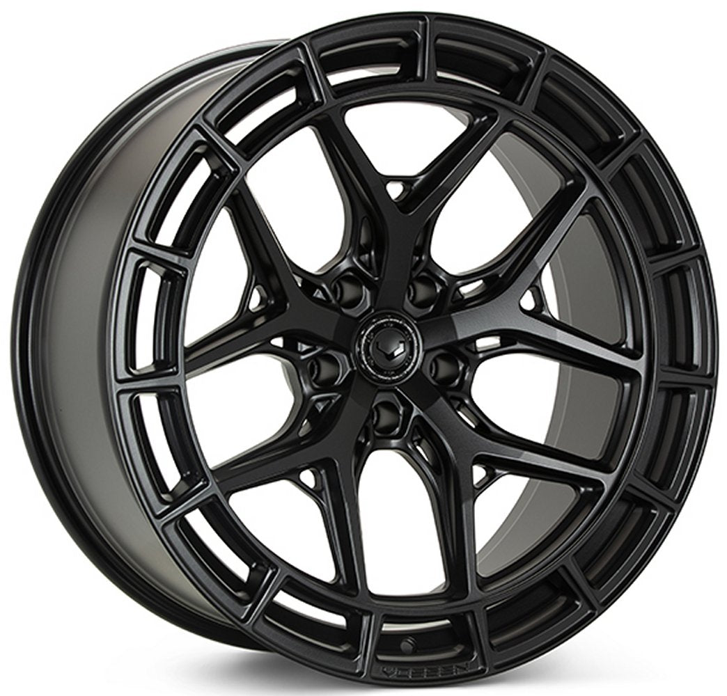 22X10 Vossen HFX-1 Satin Black (Hybrid Forged) (Super Deep Concave) 5x5/127 -18mm